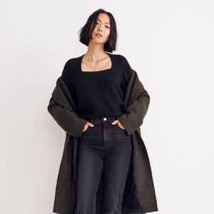 NWT Madewell Melwood Square-Neck Pullover Sweater in Coziest Yarn